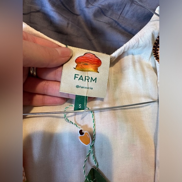 🎉Host pick 🎉NWT  Farm Rio Fresh Forest Linen-Blend Midi-Dress - Picture 8 of 13